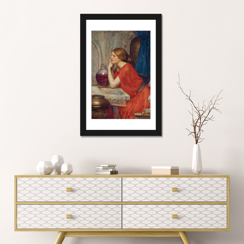 « circe, c. 1911-14 » par john william, impression sur toile waterhouse, H 24 po x l 16 po x P 1 po, Blanc