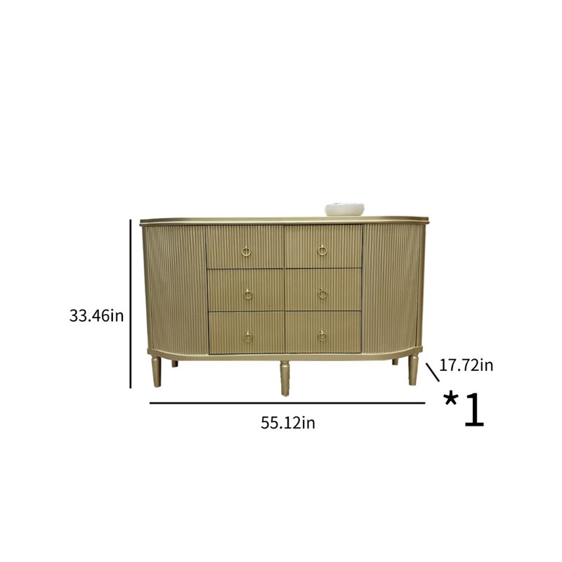 Simple Champagne Solid Wood Accent Cabinet Solid Wood Accent Cabinet