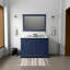 Ensemble de meuble-lavabo double avec plateau en marbre et robinet