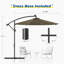 Parasol d'extérieur suspendu en acier Doresha-270284099