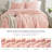 Avril Pink Fluffy Ribbed Plush 3-Piece King/Cal King Comforter Set-101983309-101983313