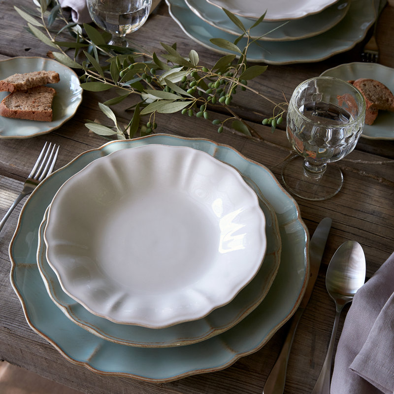 Alentejo Handmade Stoneware Bread And Butter Plate, White