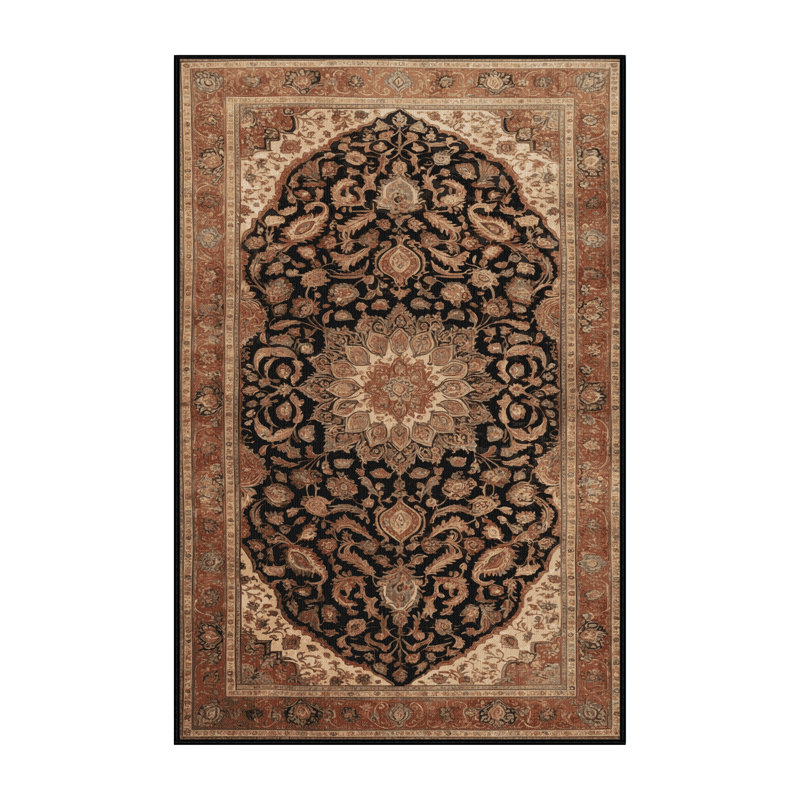 Tapis brun lavable à la machine, Rectangle 2 pi x 3 pi