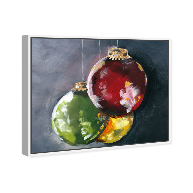 Ornements, reproduction d'art sur toile tendue, H 20 po x l 24 po, Cadre flottant, Blanc