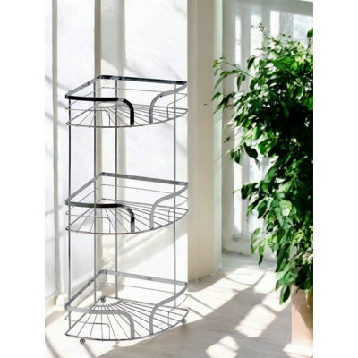 Dante Chrome Corner Caddy And Mini Shower Caddy