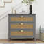 Armoire 3 tiroirs grise fonctionnelle de 31,58 po de hauteur, gris naturel