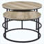 Ensemble de tables basses gigognes 2 pièces Rustic