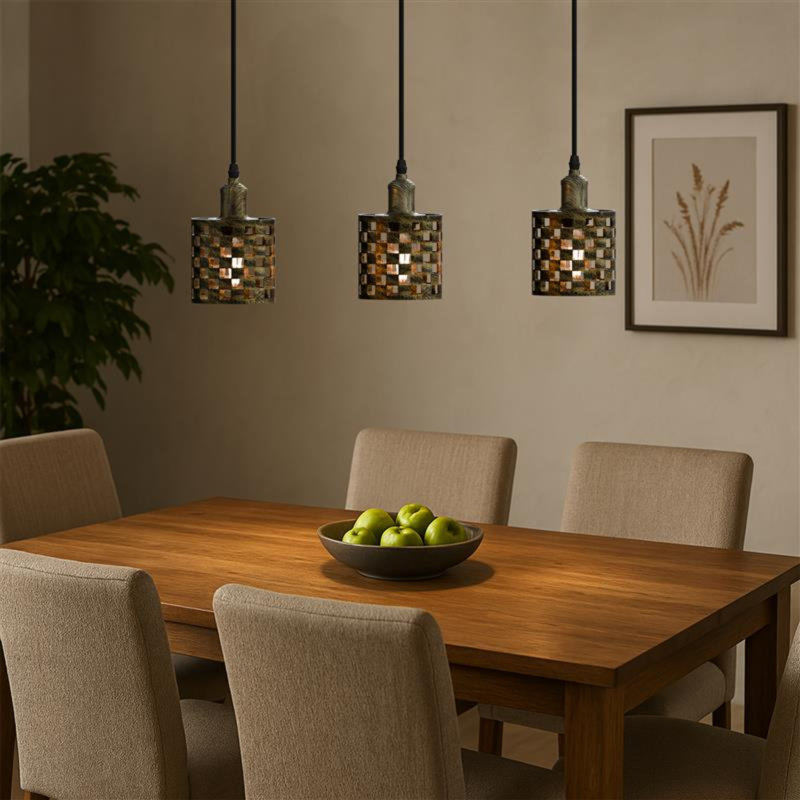Timmer 3 - Light Kitchen Island Pendant, Brushed Brass