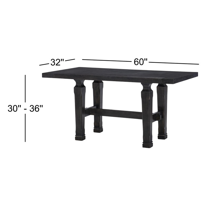 Halifax Friendship Table (with 2 breadboard leaves, can be adjusted to dining or counter height)