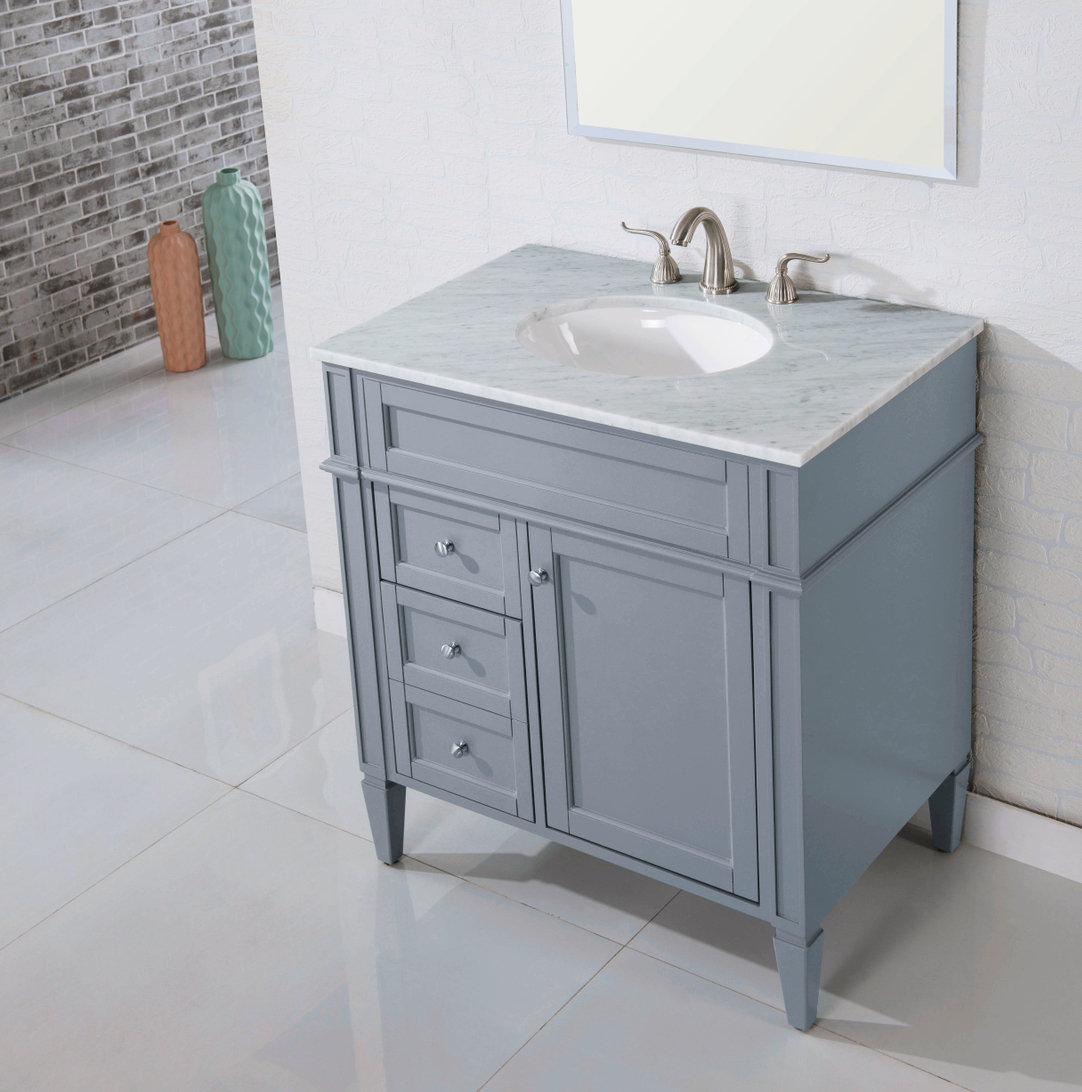 Rivers 32'' Single Bathroom Vanity, Gray