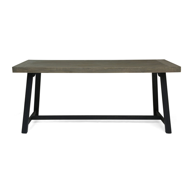 Table de salle à manger d'extérieur en bois d'acacia (table incluse seulement)