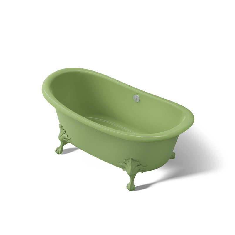 Artéfacts 66-1 / 8 po X 32 1/2 po Baignoire autoportante, Vert