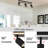 Plug In Track Lighting, LED Rotatable Heads 5 Ways Track Lighting, Track Lighting Fixtures Ceiling, Modern Black Track Light For Kitchen, Living Room. (Built-In LED Bulbs Included)-2101812780