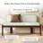 55.12" Solid Wood Upholstered Bench with Back