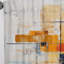 Rideau abstrait obscurcissant coloré Mid Century Retro Reflections III - Mid-Century - 1 panneau-107832155