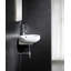 Lavabo de salle de bain de coin en céramique avec trop-plein 17" Modern