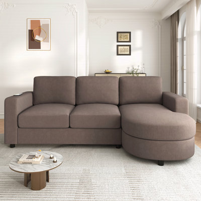 84.6" L-shaped Sofa Couch