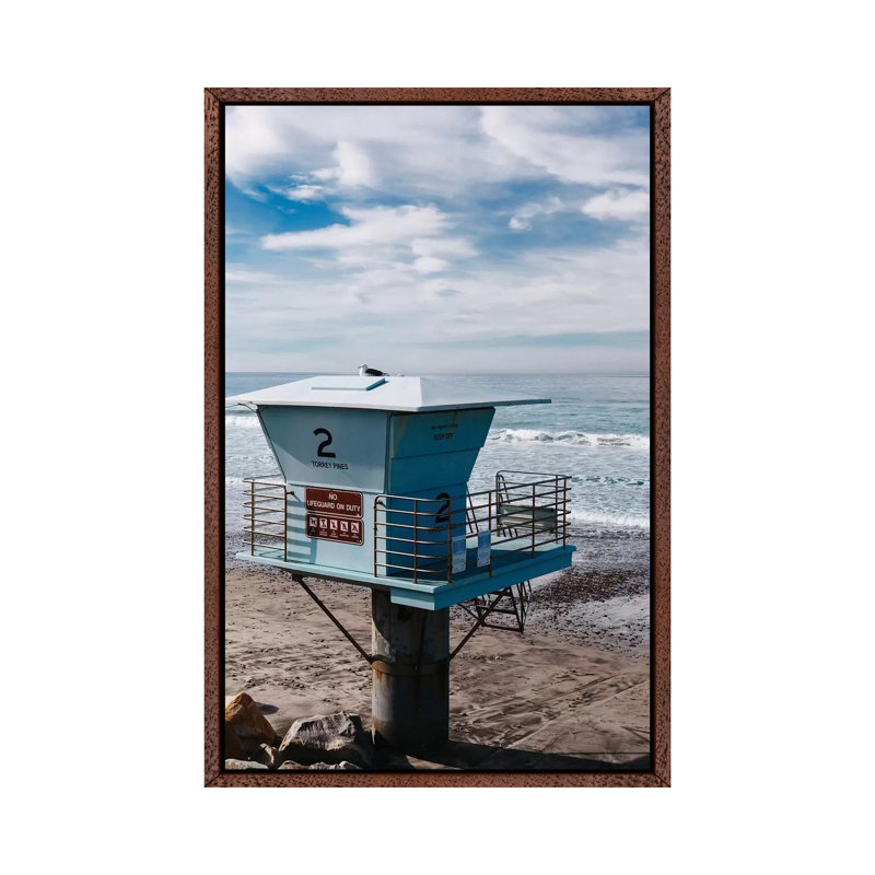 Torrey Pines San Diego IV by Bethany Young - Print on Canvas, 66.04cm H x 45.72cm W x 3.81cm D, Classic Brown Wood Framed