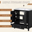 Meuble-lavabo 30 po sans lavabo, base seulement, armoire de salle de bain multifonctionnelle avec portes et tiroir, cadre solide et panneau de fibres à densité moyenne, noir