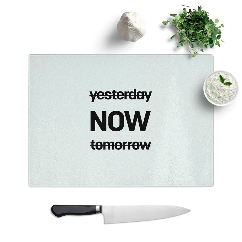 Now Typography Chopping Board, 0.4cm H x 28.5cm W x 39cm L