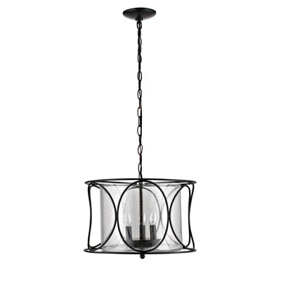 Congdon 3 - Light Bronze Drum Pendant