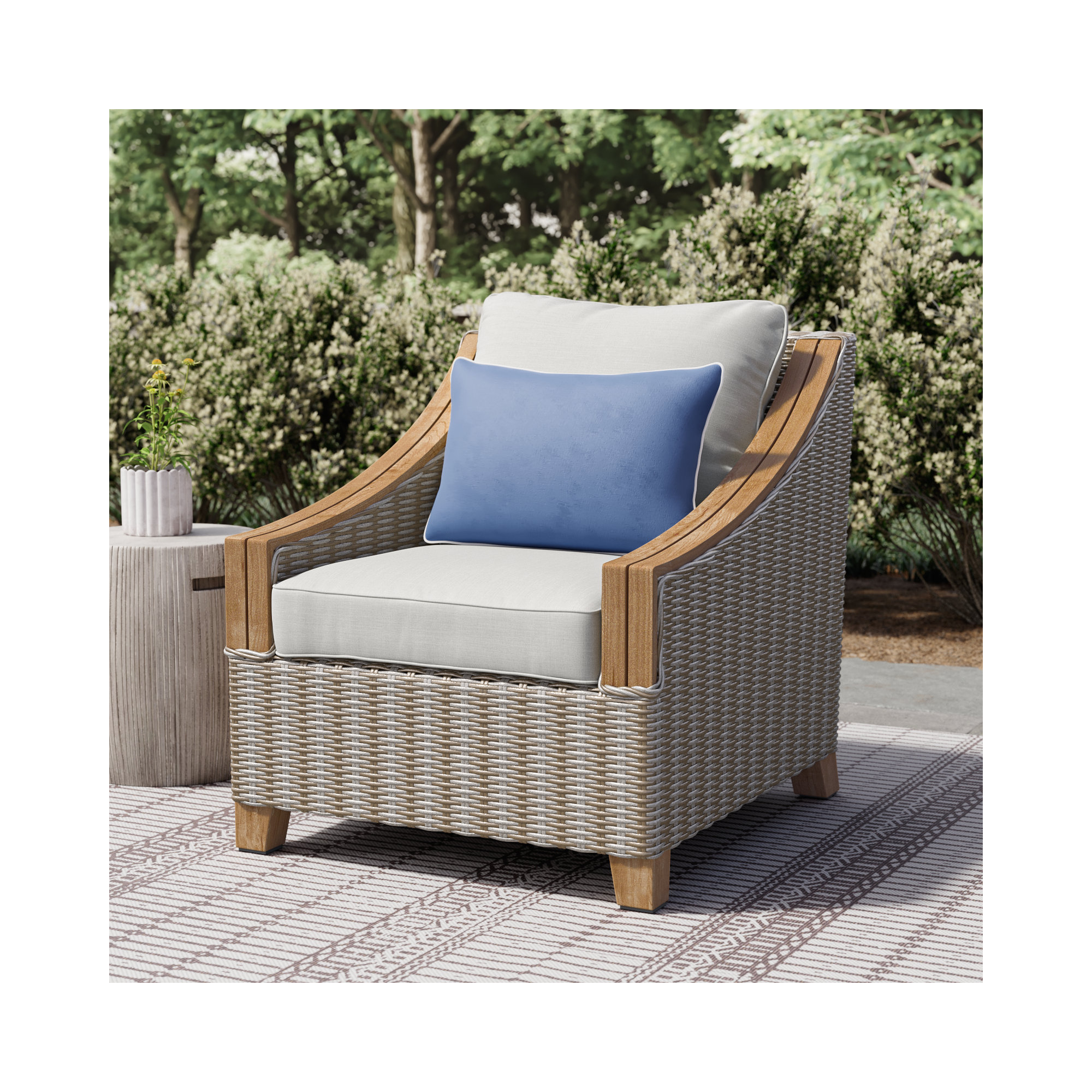 Carlton Teak Patio Chair with Sunbrella Cushions