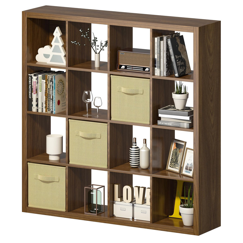 Storage Bookshelf - Multifunctional Display Shelf for Living Room, Bedroom & Home Office, Classic Oak, 1 Pack