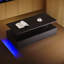 Table basse à DEL 47,2 po - Design moderne avec éclairage multicolore et 2 tiroirs-1995932630