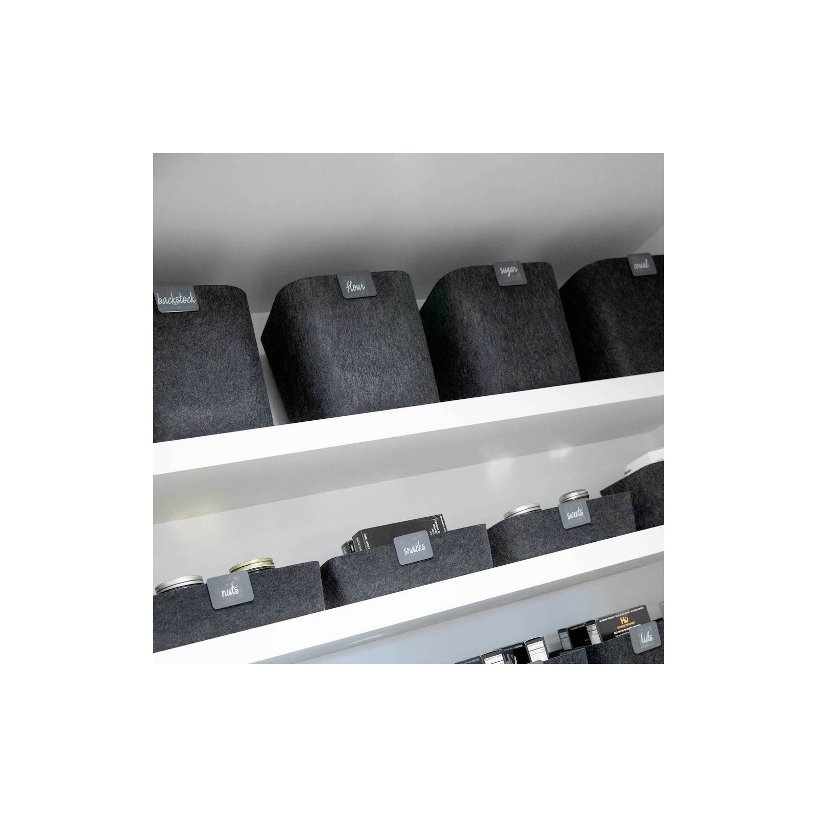 Sculpted Felt Storage Bin, Black
