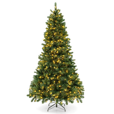 Arbre de Noël vert avec lumières
