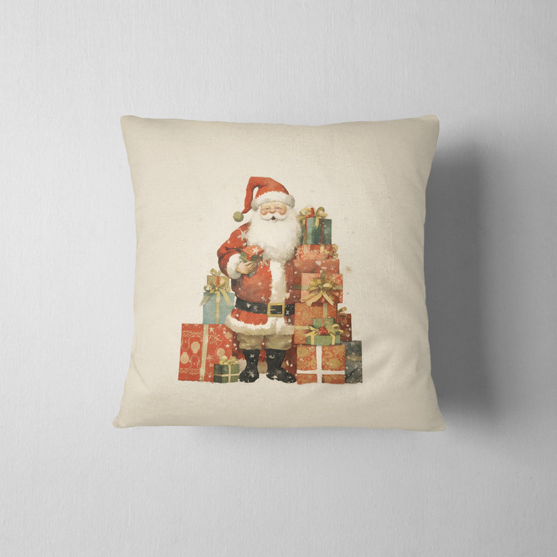 Housse de coussin Santa Holiday, H 16 po x l 16 po