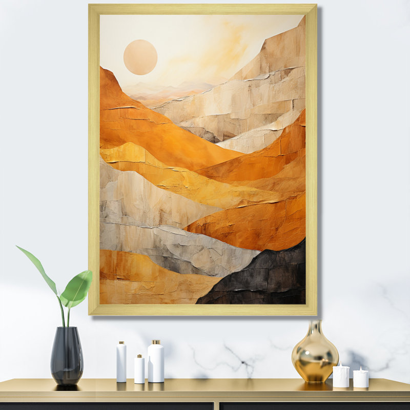 «Jacgueline Bold Canyon Mirage I», reproduction sur toile, Encadrement doré, H 44 po x l 34 po x P 1,5 po