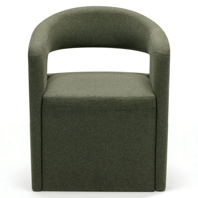 Chaise rembourrée avec roulettes cachées