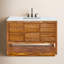 Meuble-lavabo simple autoportant de 48 po avec plateau en marbre de Carrare Tessa