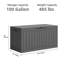 Outdoor Garden Storage Box 115cm W 380L Waterproof Deck Box