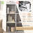 Bookshelf Modern Vertical Bookcase w/ Back Guardrail & Anti-tipping Kits-194634096