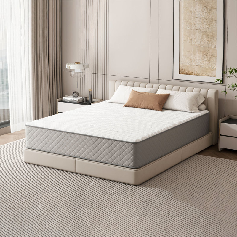 Noren Quilted Top 12" Queen Mattress Memory Foam Medium Firm Hybrid Mattress in a box With Certipur-us, Pocket Spring, 12"
