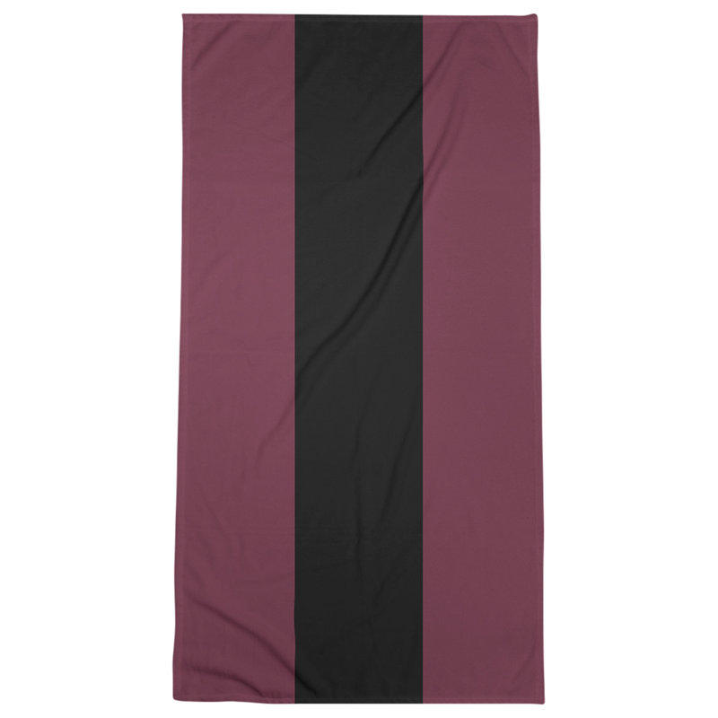 Lightweight Beach Towel, Wine/Black