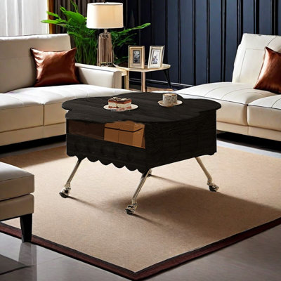 Table basse avec plateau en bois massif de style américain