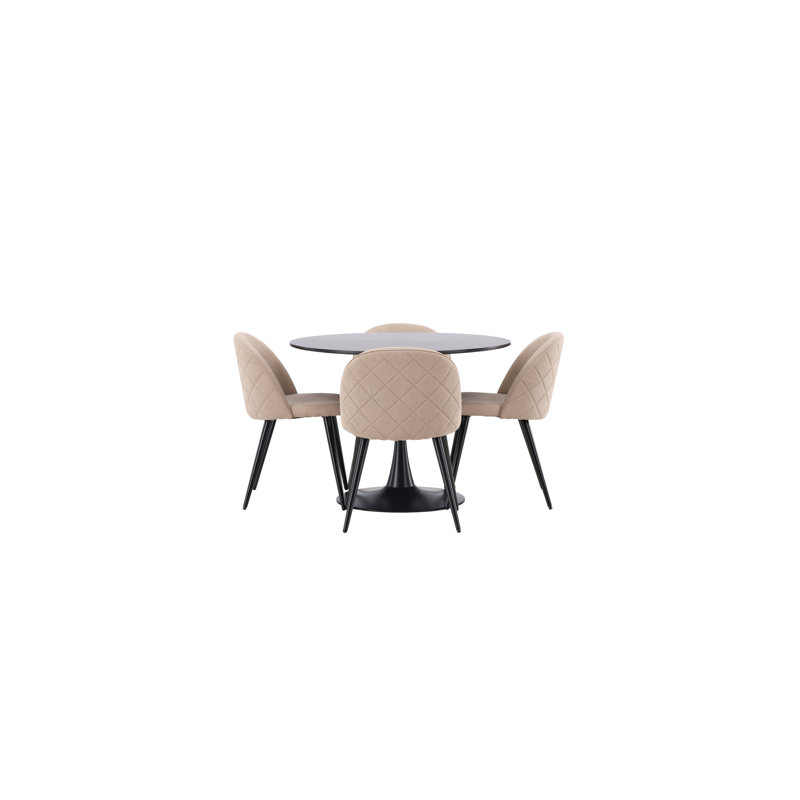 Syrna 4 - Person Dining Set, Beige, Beige