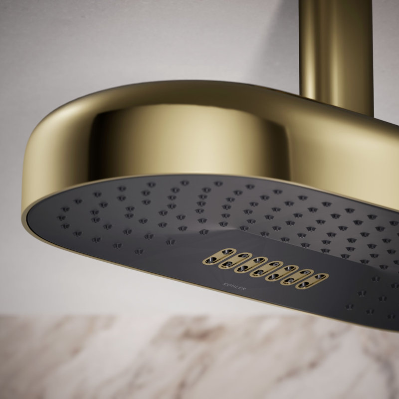 Statement™ 18" 2.5 GPM Oblong Rainhead, Vibrant French Gold