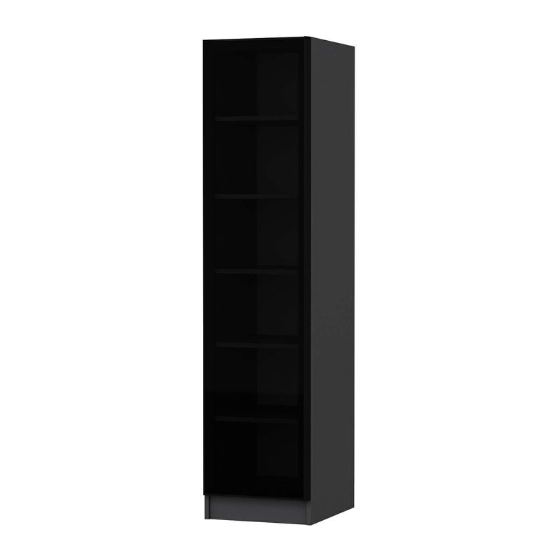 Elina 1 Door Manufactured Wood Wardrobe, 190cm H x 45cm W x 52cm D, Black