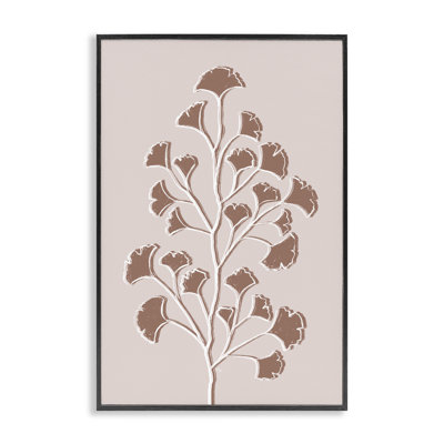 Gingko brun, estampe numérique, design par Martina Pavlova