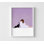 Morning Stretch - Femme minimaliste et chat, reproduction d'art