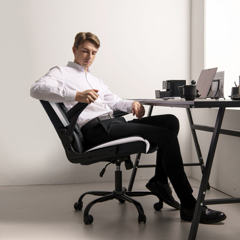 Fauteuil de direction Inbox Zero Nakysha, Plain Back, Noir