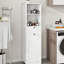 Armoire à linge blanche avec design innovant - un compartiment, tiroir, E1, peint pour une fonctionnalité améliorée