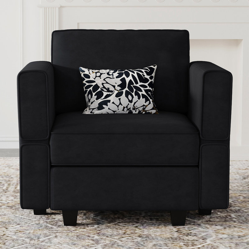Nakash Velvet Upholstered Single Armchair with Storage, for Apartment bedroom livingroom study room anywhere need