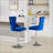 Thick Chrome Swivel Velvet Barstools, Adjustable Height