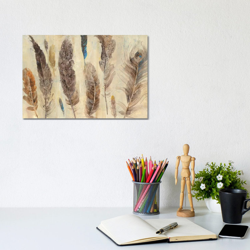 Feather Study by Albena Hristova - Gallery-Wrapped Canvas Giclée on Canvas, No Frame, 20.32 cm H x 30.48 cm W
