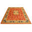 Tapis décoratif en laine rouge de conception unique 8 pi 10 po x 11 pi 9 po noué à la main New Age Peshawar